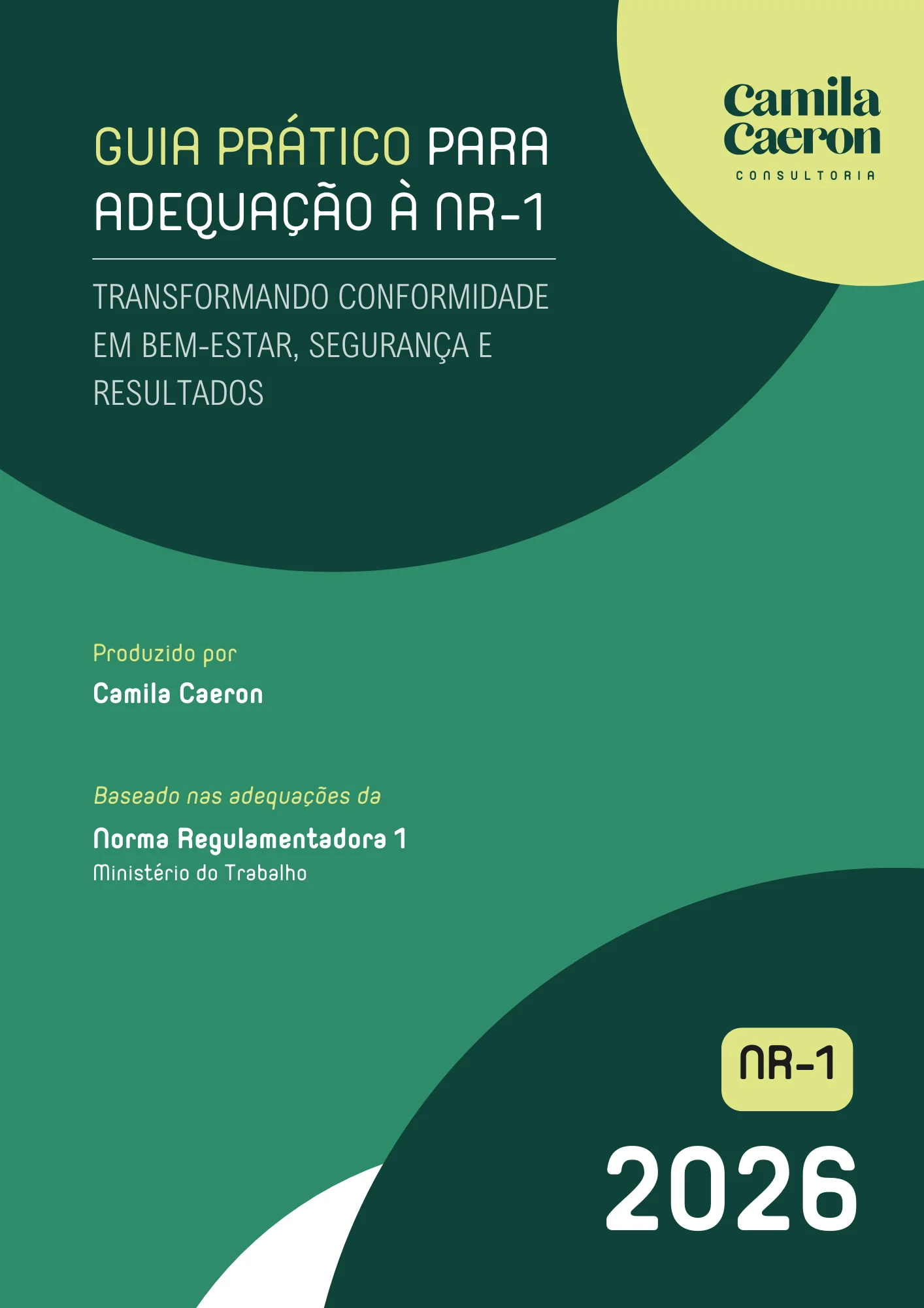 Capa do Guia Prático NR-1 — Camila Caeron 2026